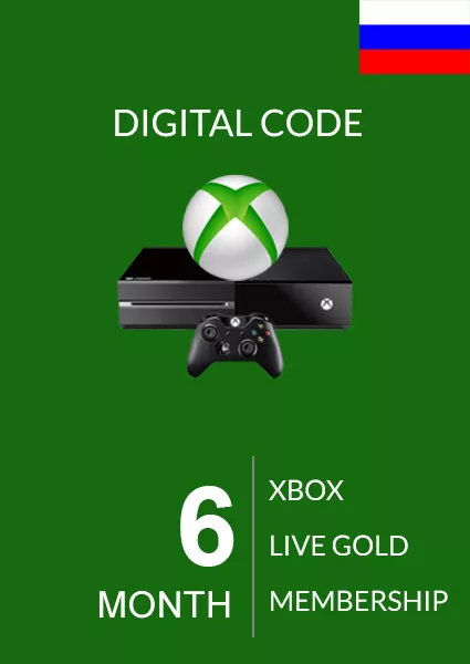 RUS Xbox Live Gold 6 Month Membership